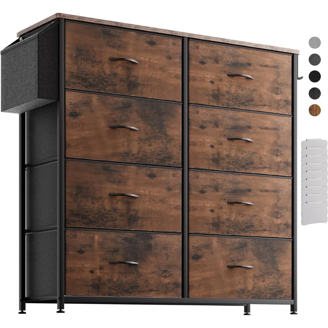 PURFINO Fabric Chest of Drawers