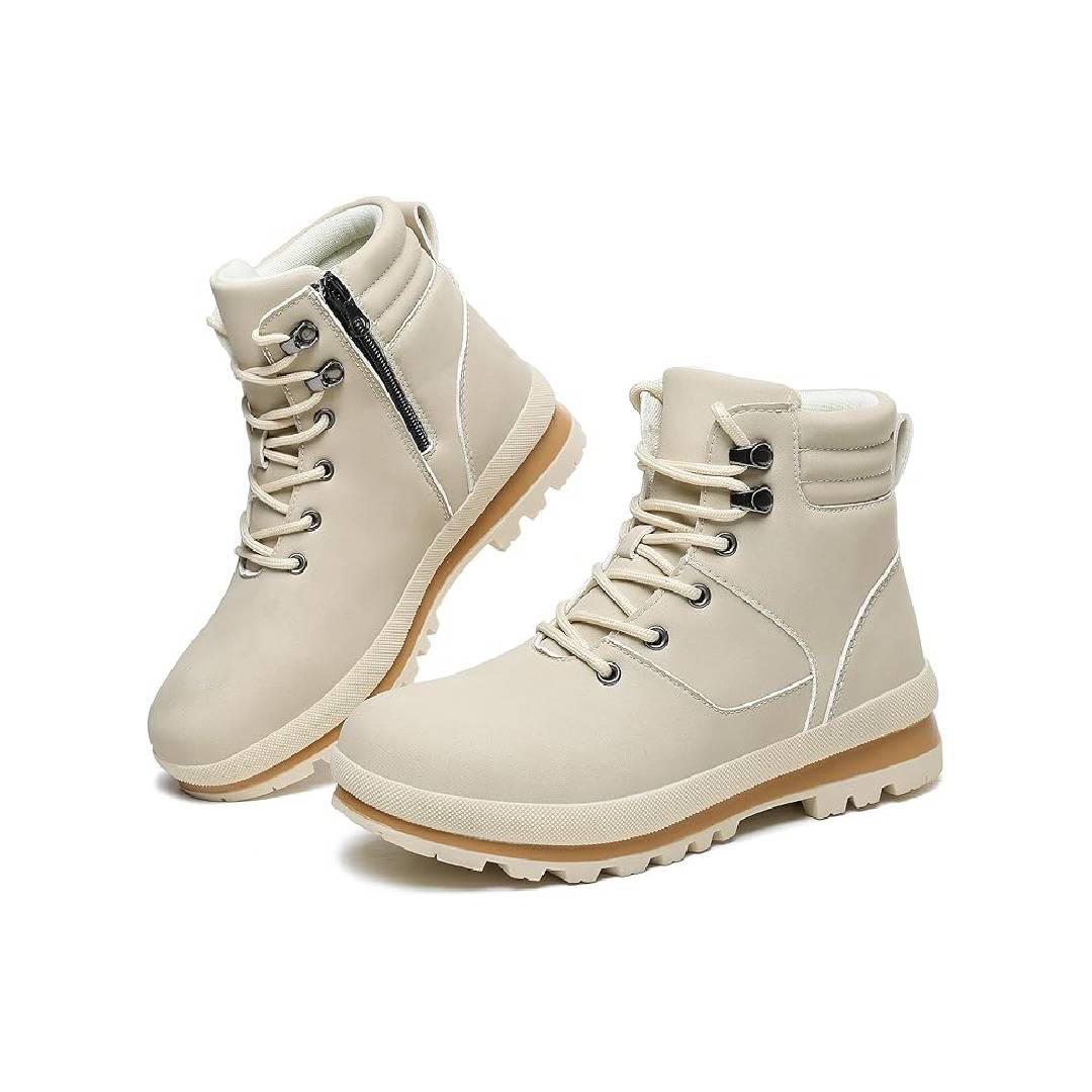 Walking Boots Womens Work Ankle Hiking Boot Waterproof Mid Calf Boots Lace up lightweight Non-Slip Outdoor Trekking