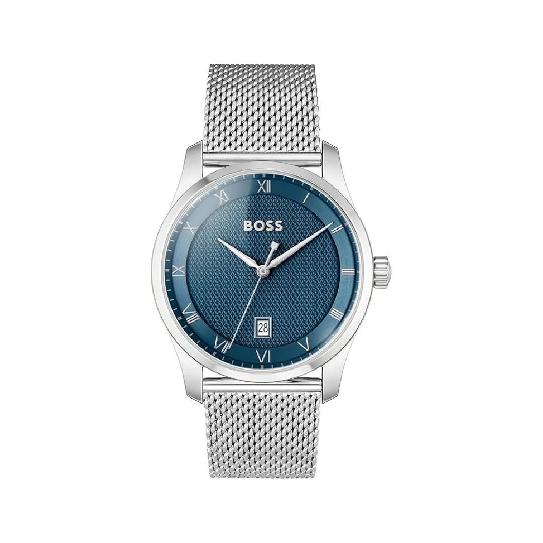 BOSS Analogue Quartz Watch for Men Principle Collection with Leather Strap