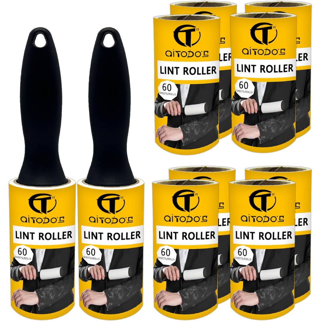 AiTodos® 600-Sheet Lint Roller for Pet Hair Removal
