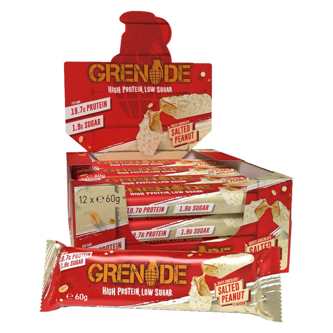 Grenade high protein bar white chocolate salted peanut
