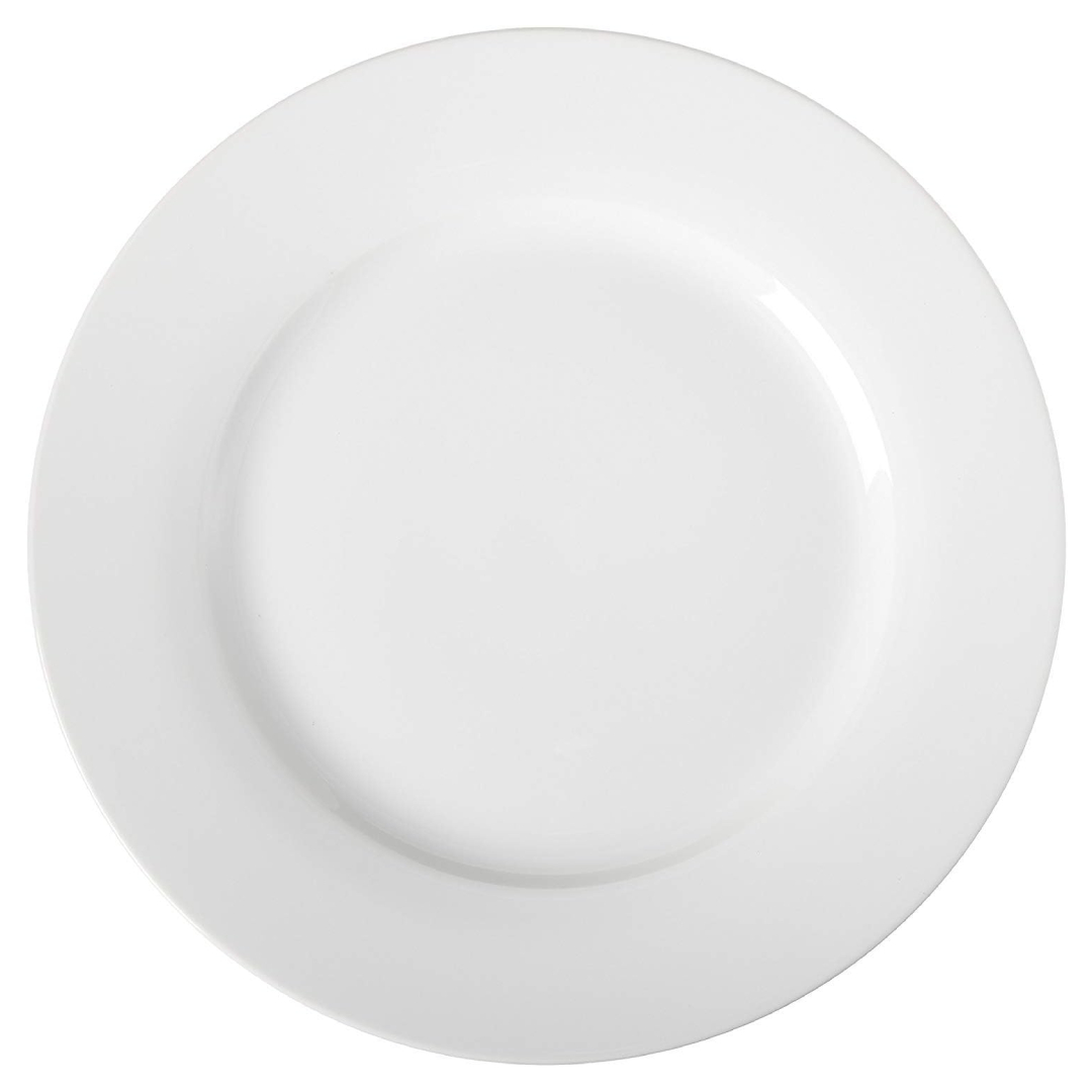 Amazon Basics 6 piece white dinner plate set porcelain