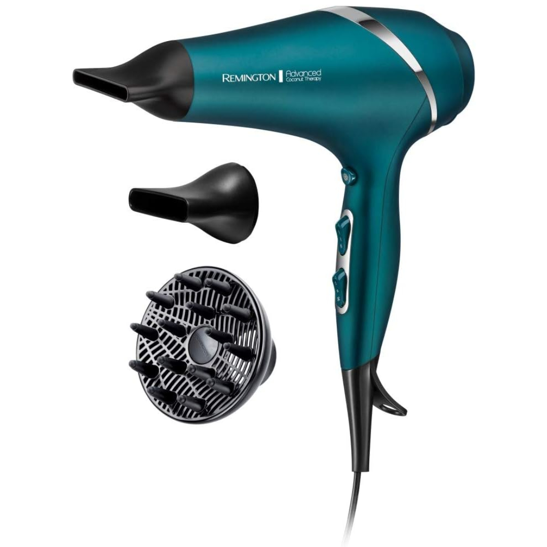 Remington Advanced Coconut Therapy Hair Dryer with heat sensor