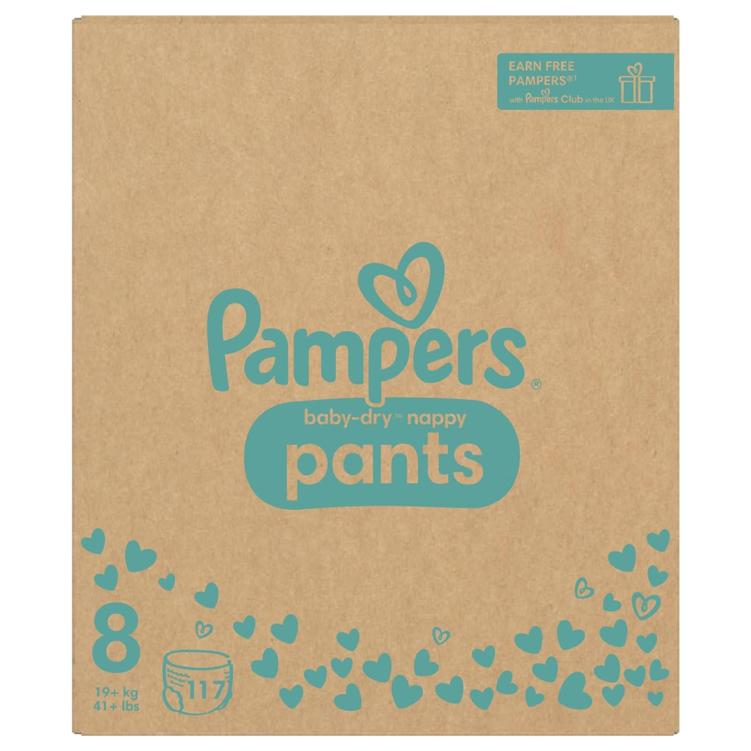 Pampers Baby Dry Nappy Pants Size 8