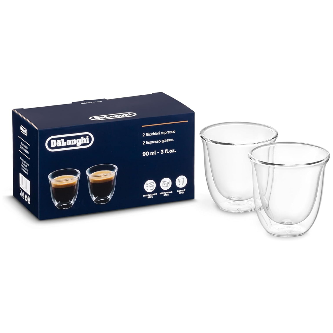 DeLonghi double walled espresso glasses