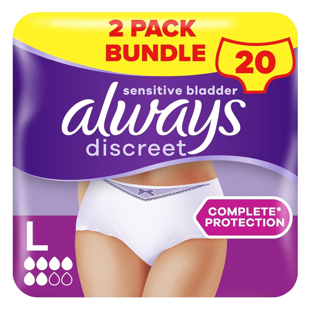 Always Discreet incontinence pants for women