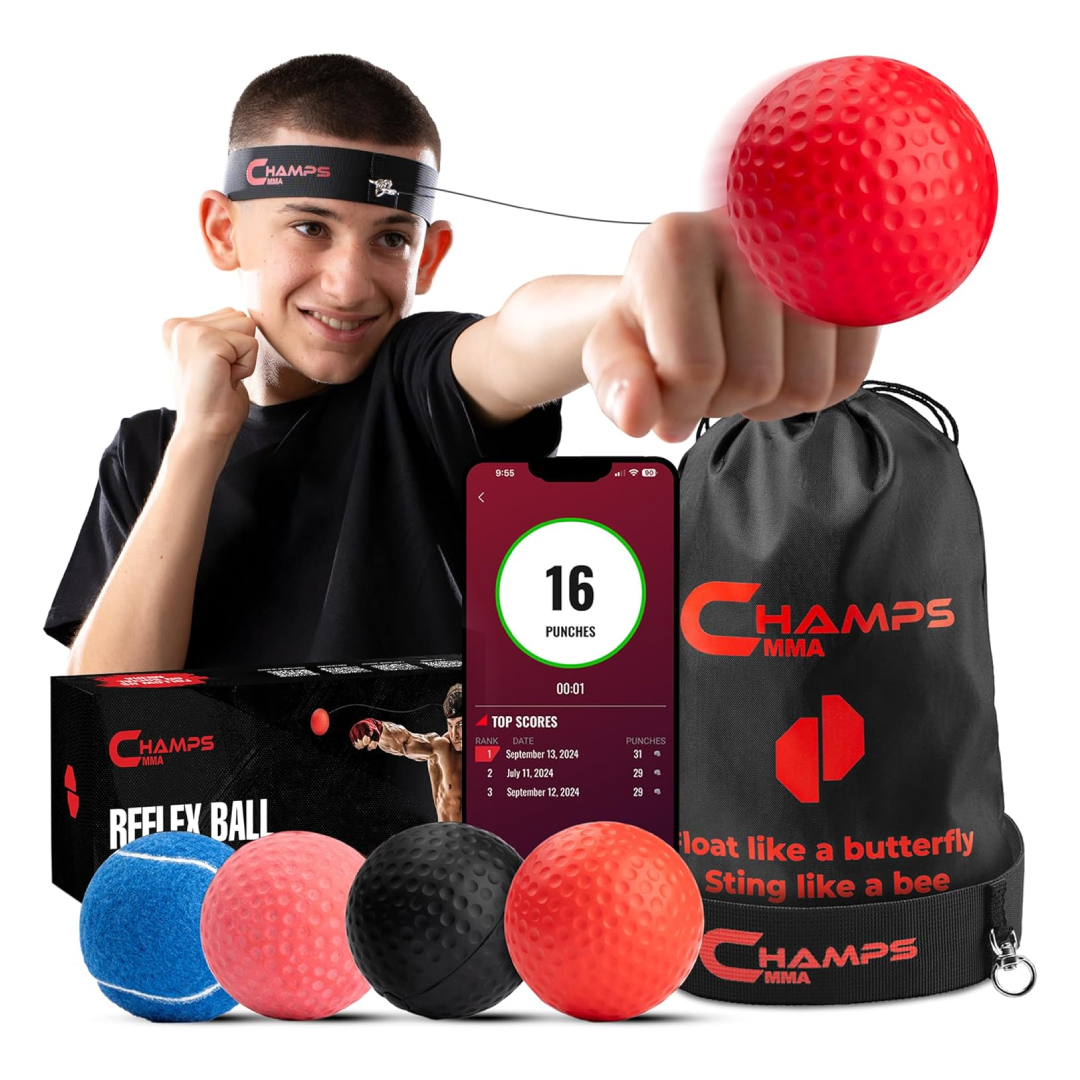 champs mma boxing reflex ball set training