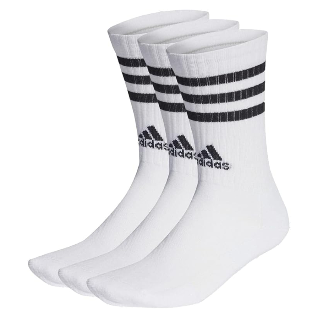 adidas 3 stripes cushioned crew socks