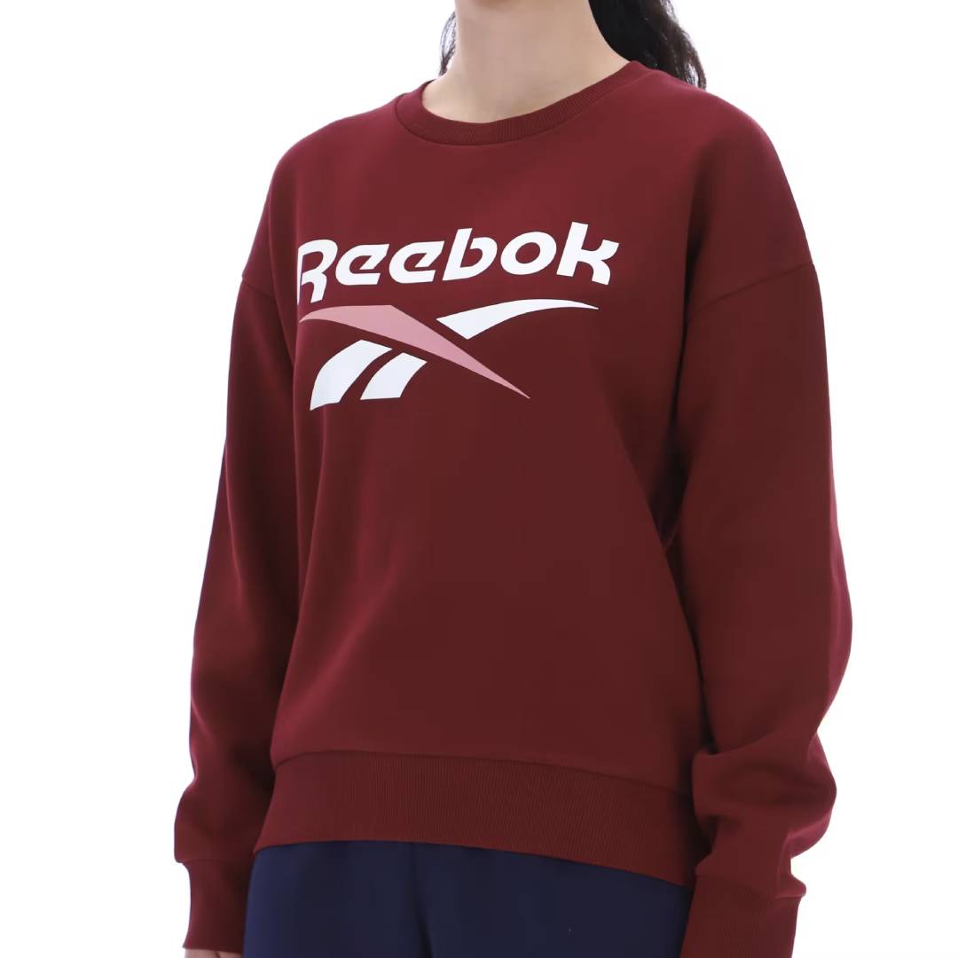 REEBOK Women's Fleece Sweatshirt - Burgundy