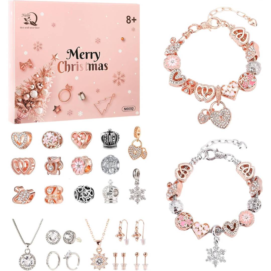 Naler Jewelry Advent Calendar 2025 Women Charm Bracelet Advent Calendar