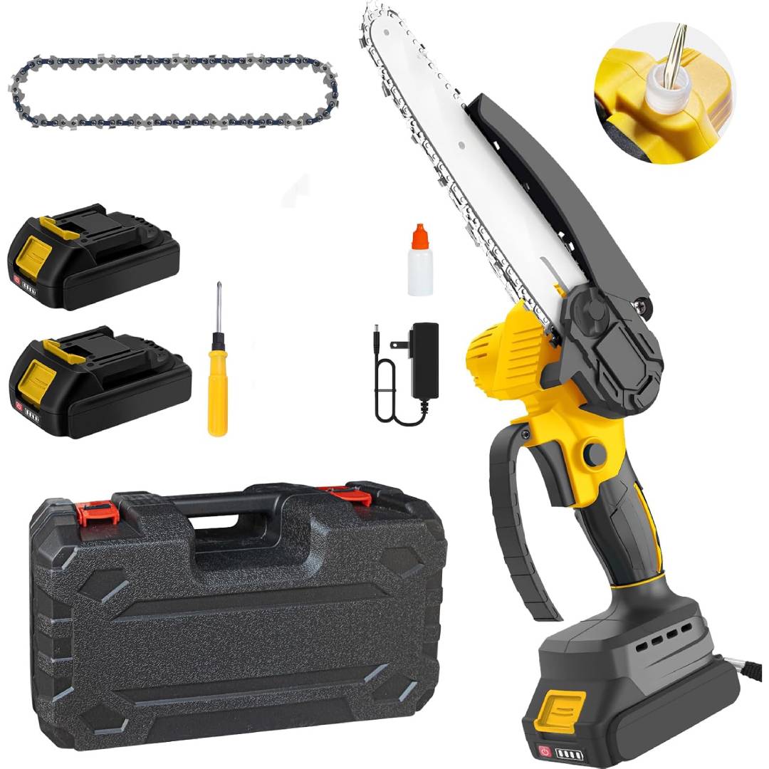 8-Inch Mini Chainsaw,Cordless Chainsaw,Light Weight Battery-Powered
