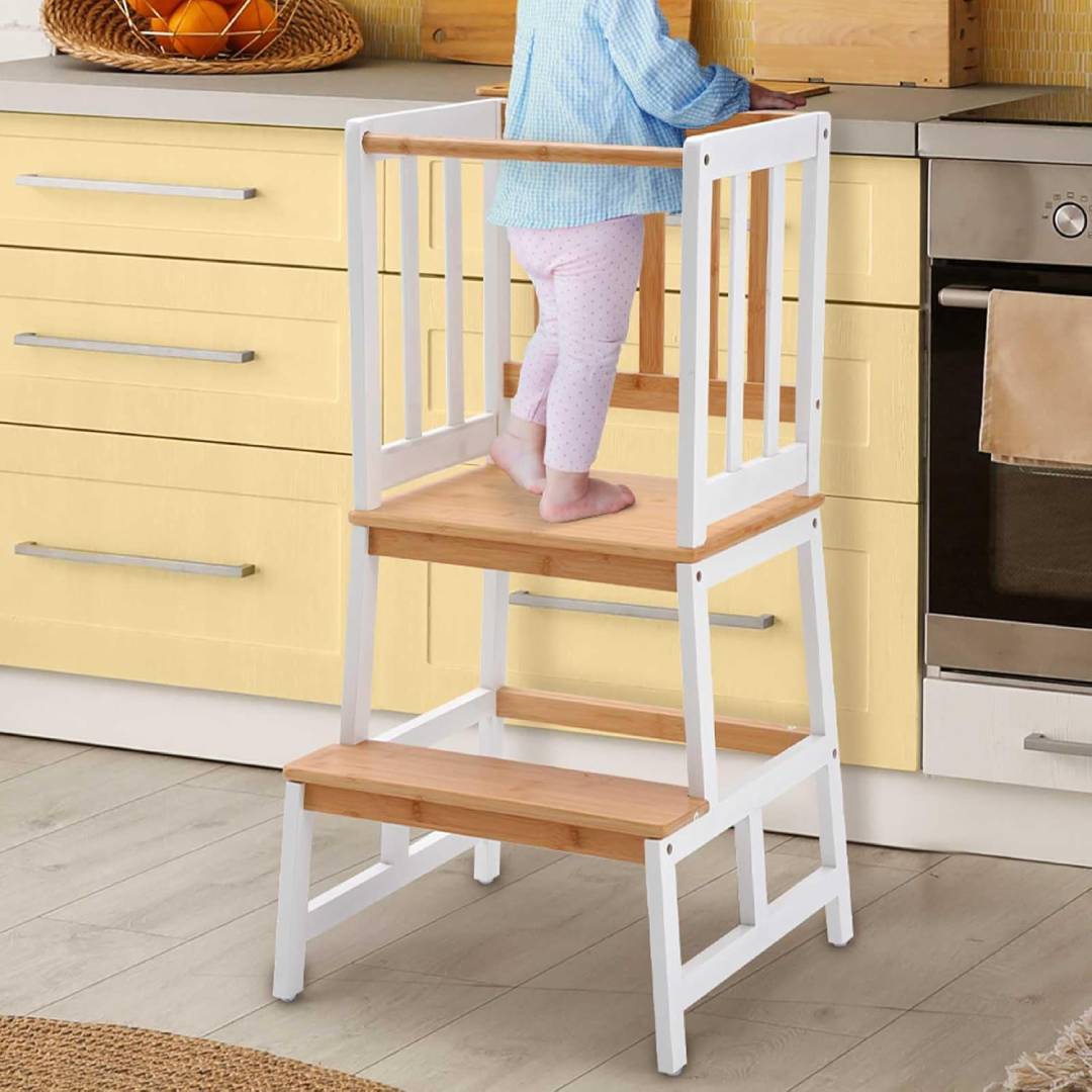 COSYLAND Kitchen Nursery Step Stool for Toddlers