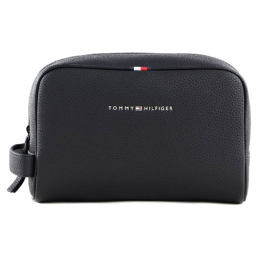 Tommy Hilfiger Men's Essential Washbag, Black, Black (Black), One Size