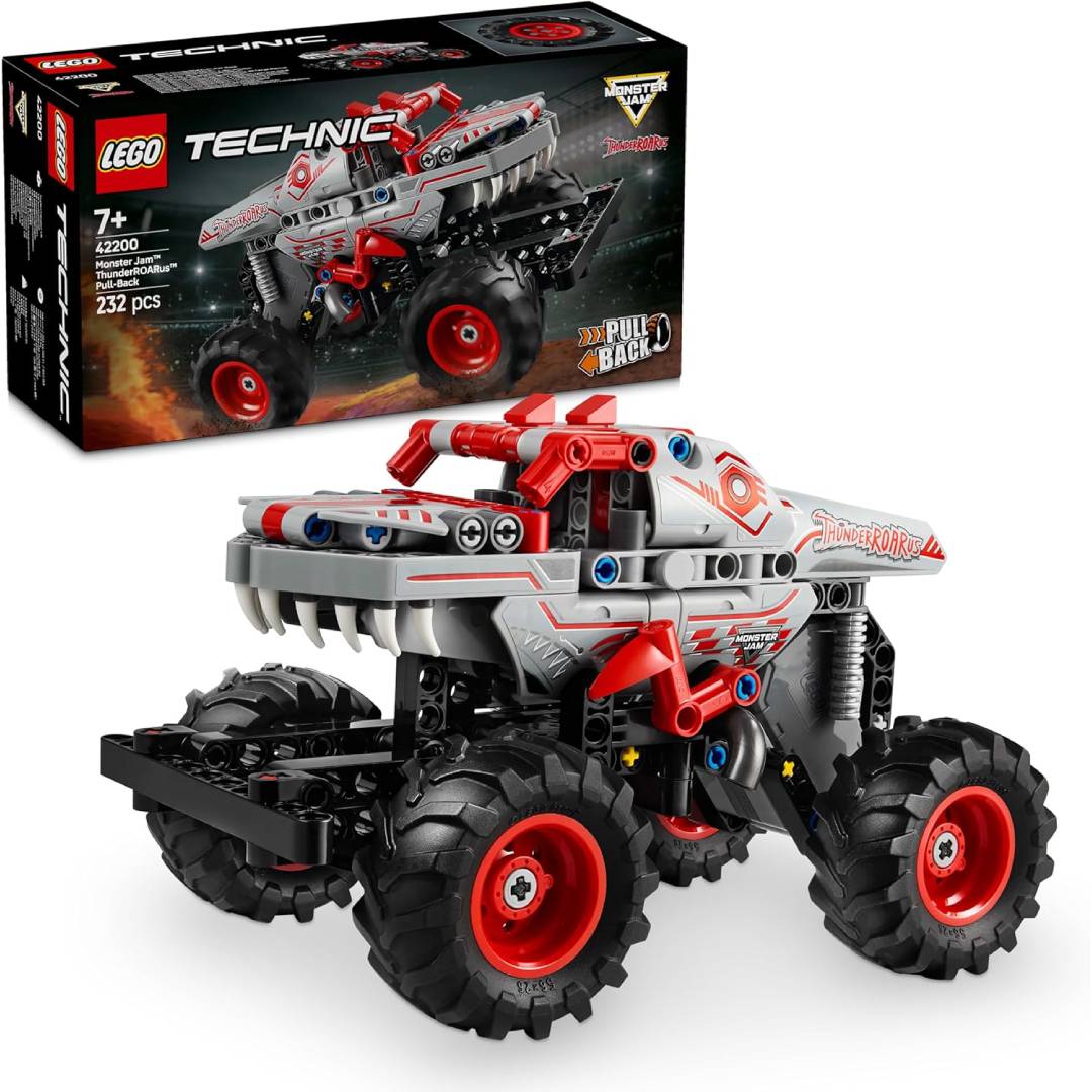 LEGO Technic Monster Jam ThunderROARus Retro-Friction Dinosaur Truck Model for Boys and Girls from 7 Years