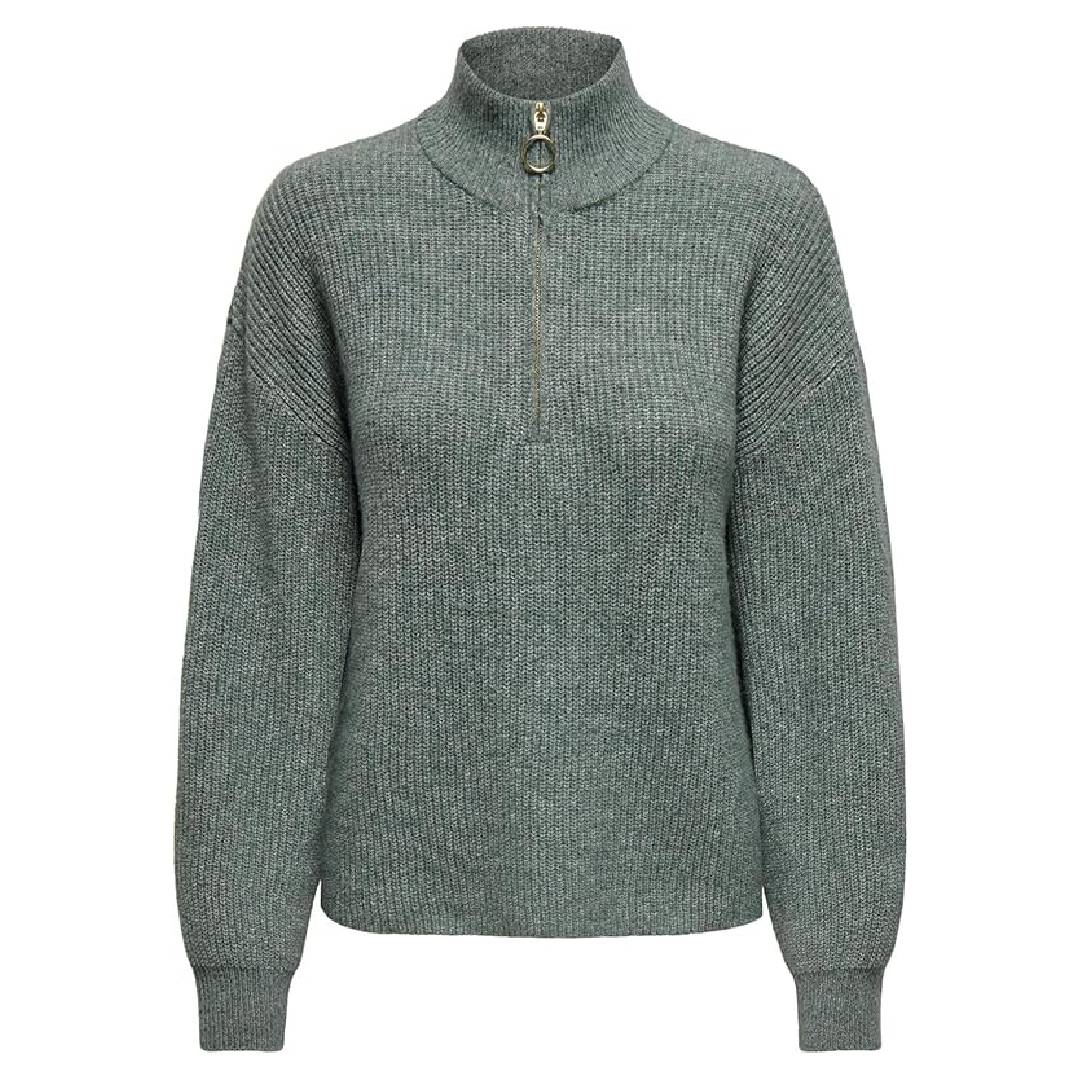 ONLY Women's Onltokyo Solid L/S Zip Pullover KNT Noos Sweater