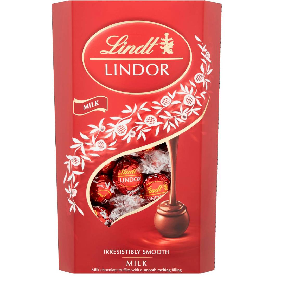 Lindt Lindor Milk Chocolate Truffles Box Extra Large - Approx 48 balls, 600g