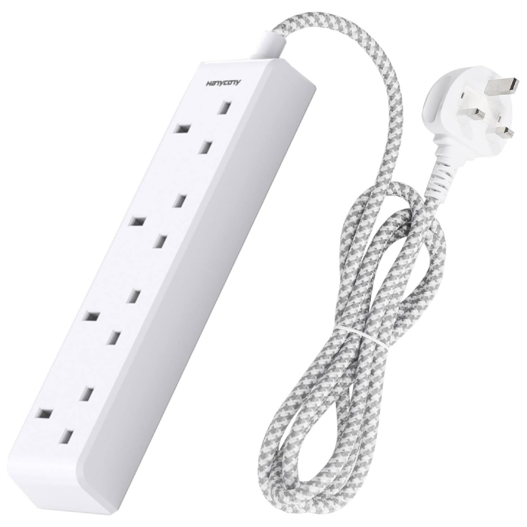 HANYCONY 4 Gang Extension Lead 2M