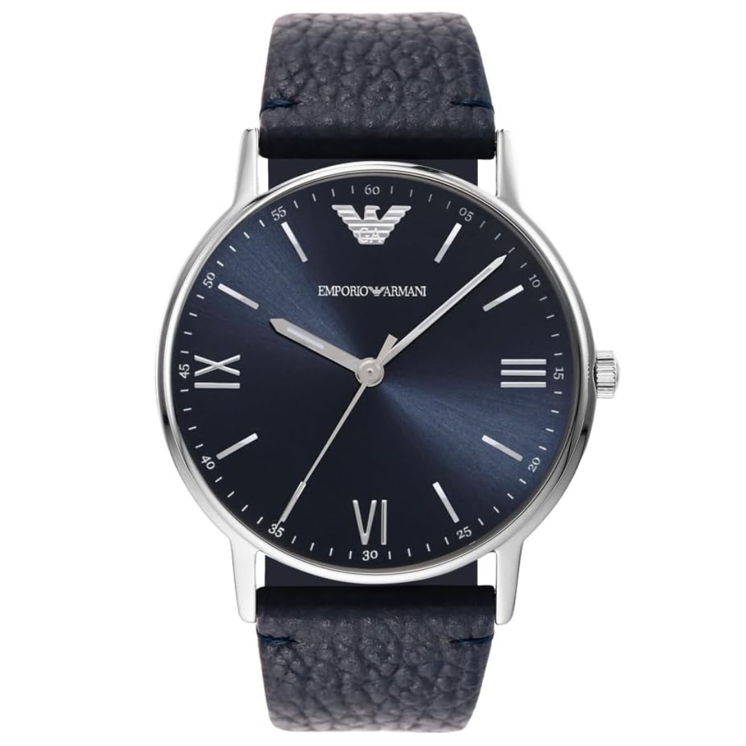 emporio armani mens blue dial watch