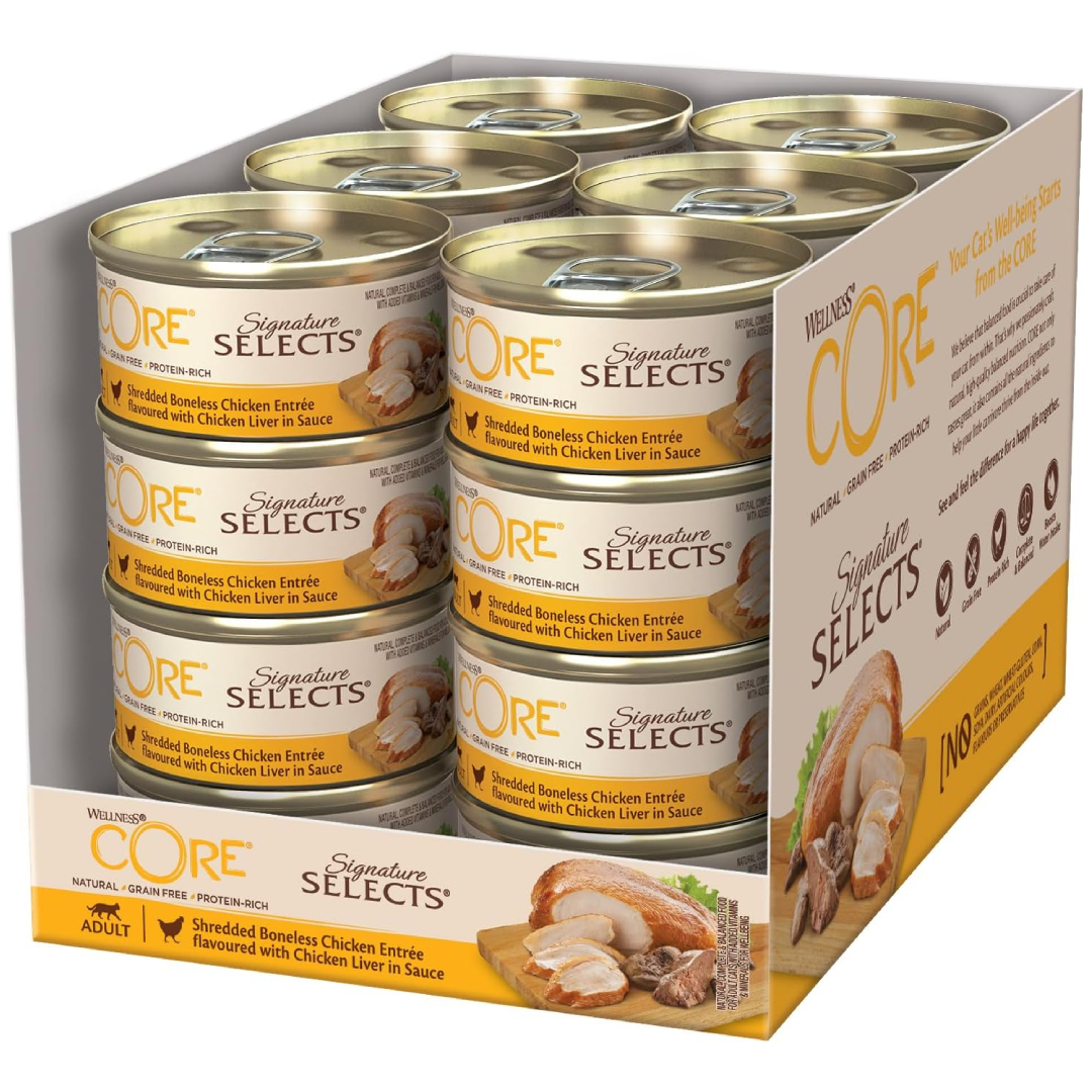 Wellness CORE shredded chicken wet cat food
