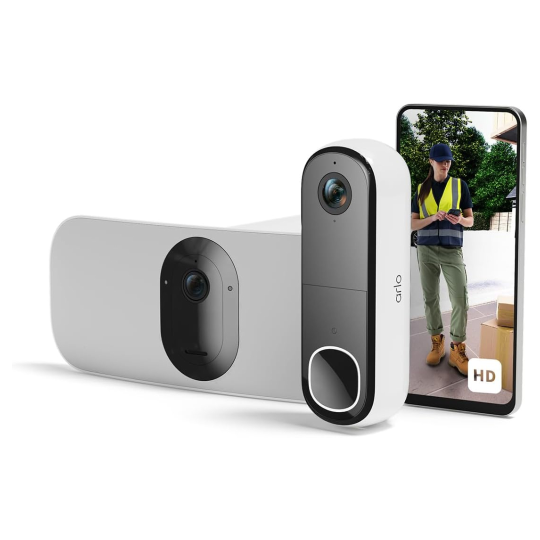 Arlo floodlight camera and video doorbell