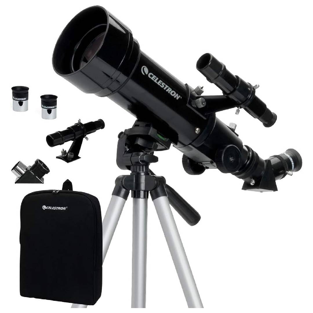 Celestron 21035 Travel Scope 70 Portable Refractor Telescope Kit with Backpack