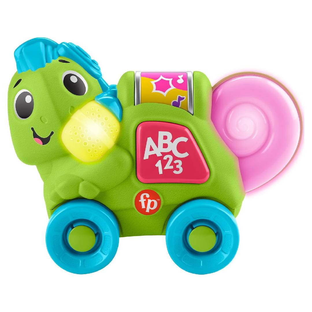 Fisher-Price Baby Learning Toy Link Squad Crawl ‘n Colors Chameleon with Music & Lights for Ages 9+ Months