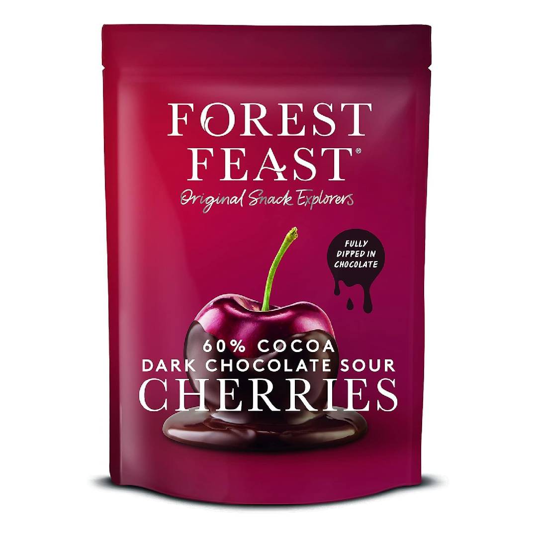 Forest Feast 60% Cocoa Dark Chocolate Sour Cherries 6 x 120g