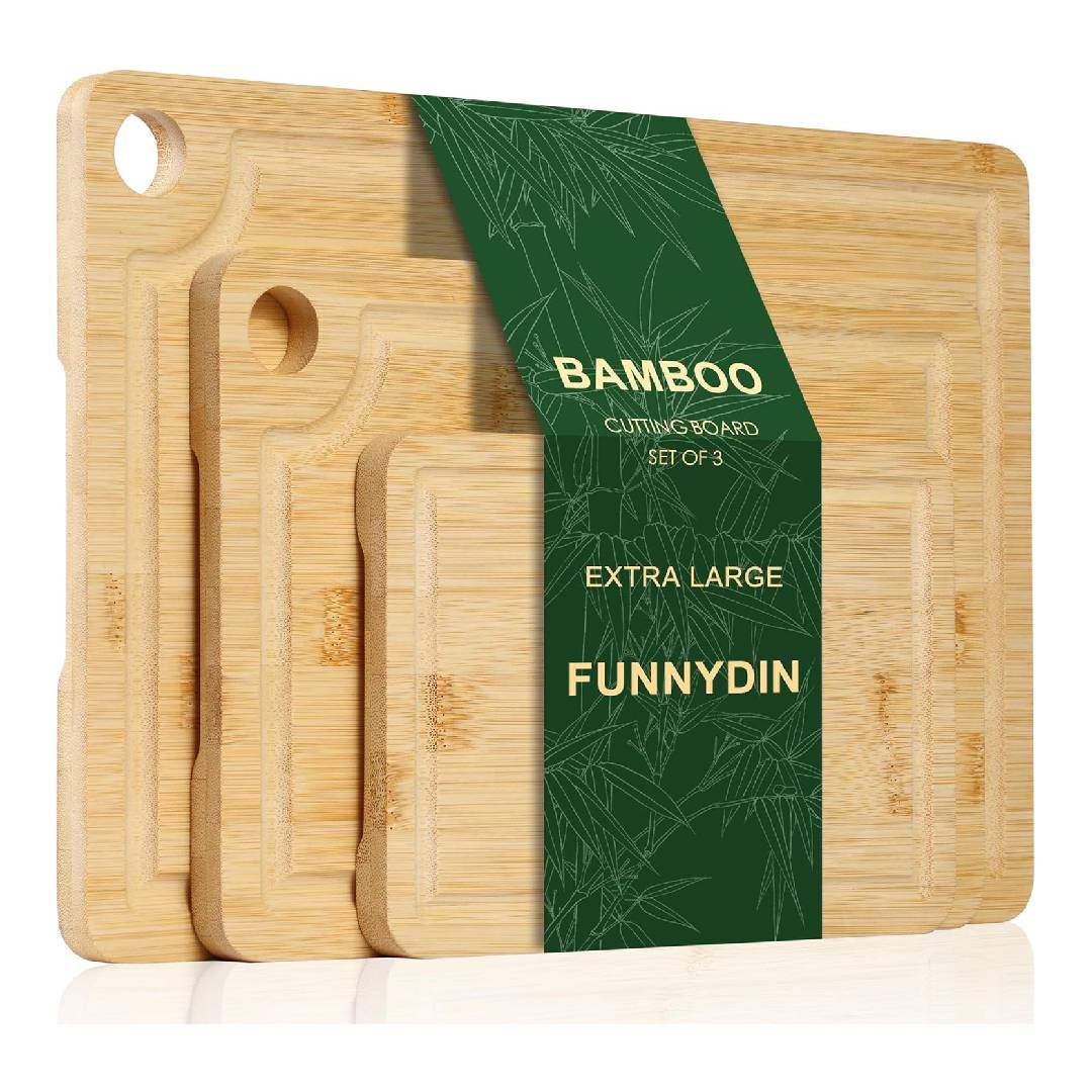 Funnydin Bamboo Chopping Board Set of 3