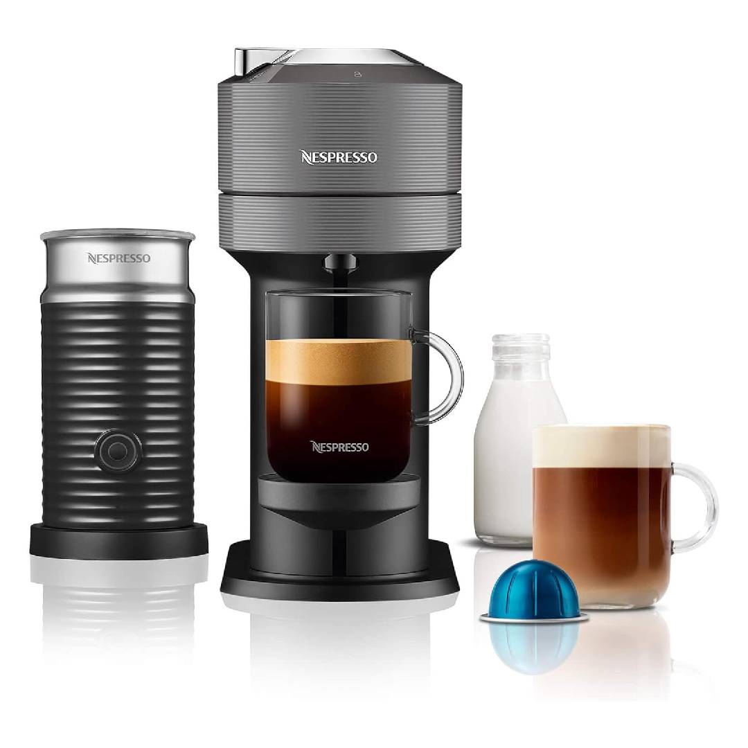 Nespresso Vertuo Next Coffee Machine by De'Longhi with Aeroccino Milk Frother