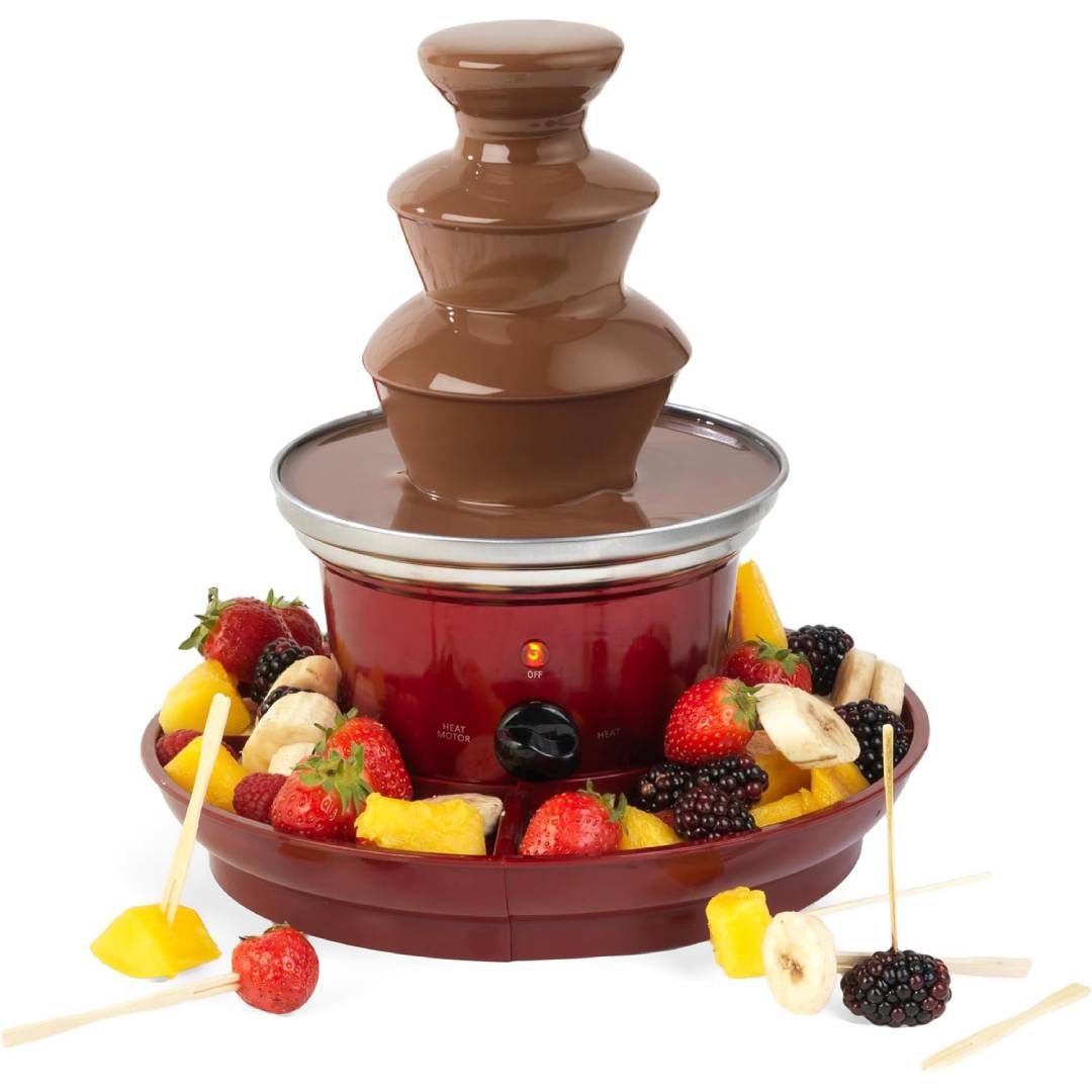 Giles & Posner EK3428G Chocolate Fountain - 3 Tier Cascading Fondue Set