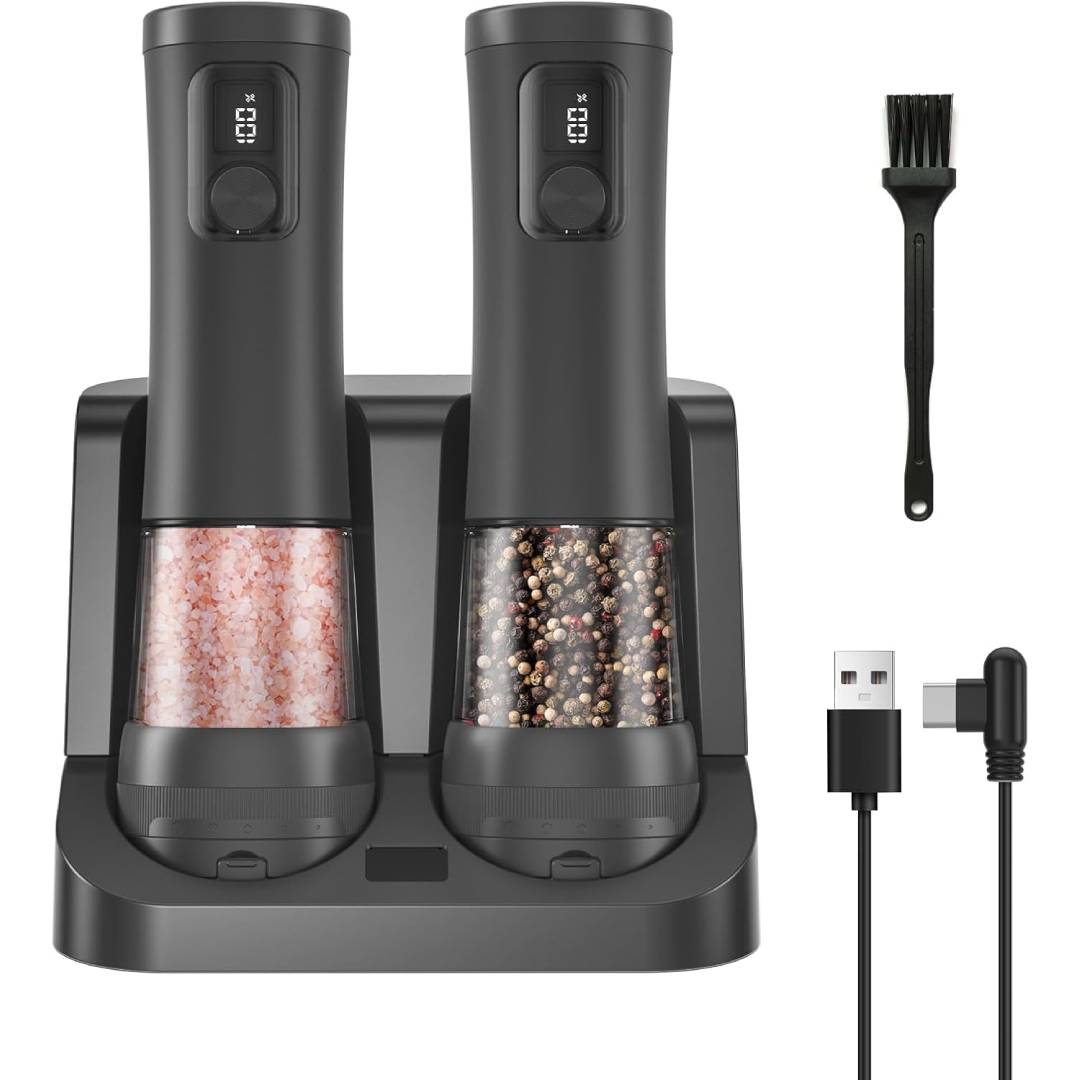 Electric Salt and Pepper Grinder Set