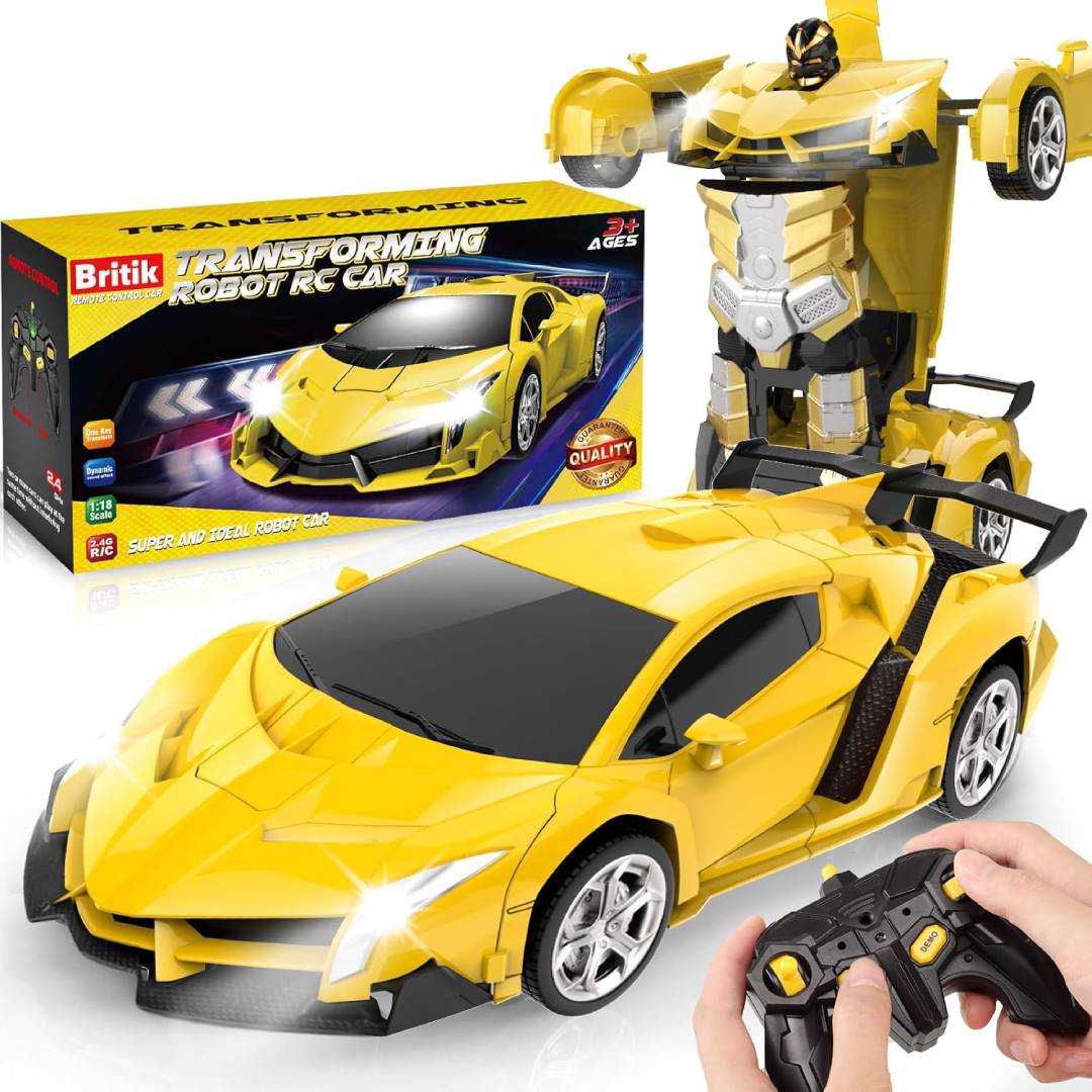 Britik Toy for 3-8 Years Girls Boy: Transformer Remote Control Car