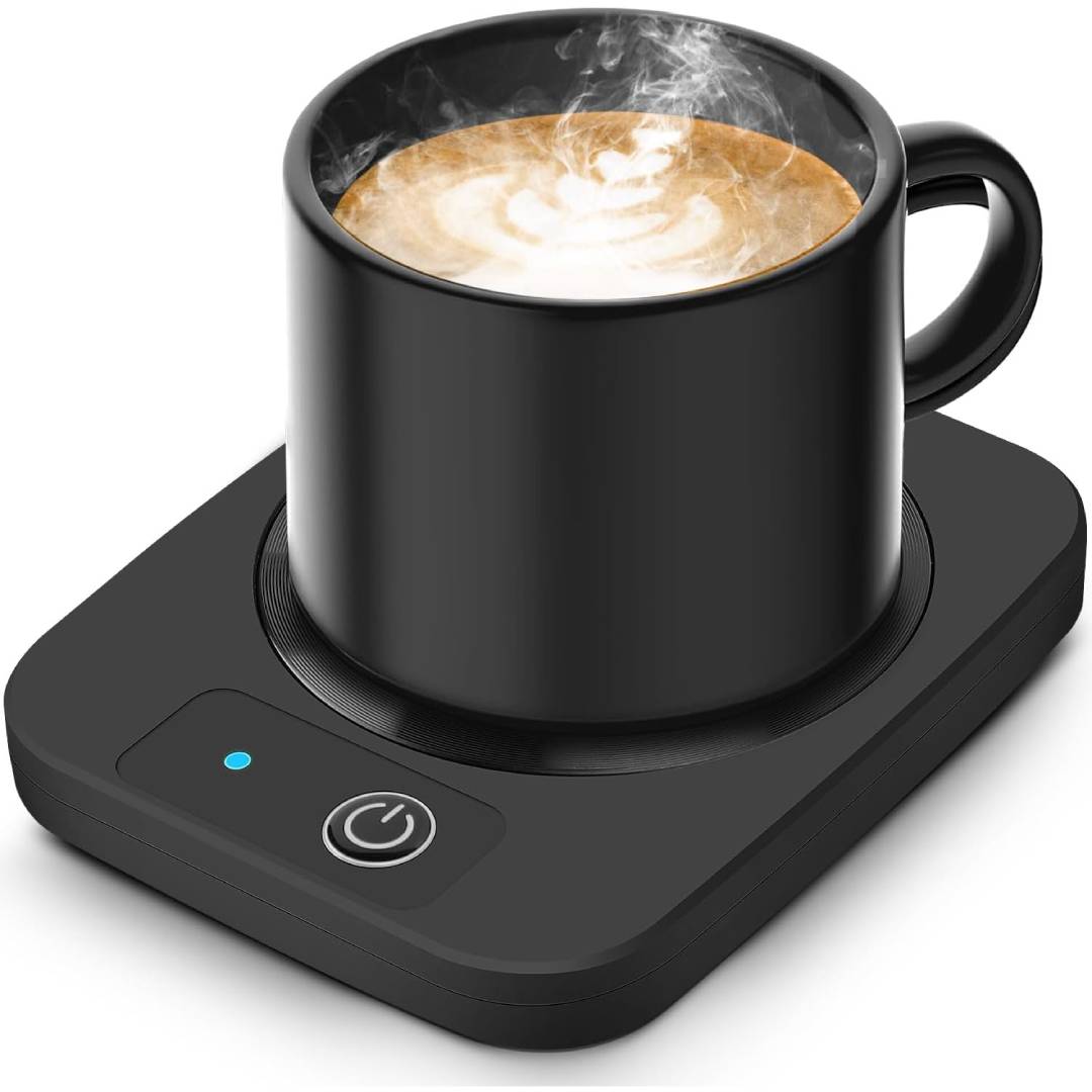 Smart Coffee Mug Warmer, Electric Cup Warmer With Aluminum Metal Panel for Office, Desk Accessories, Beverage Warmer for Cocoa, Milk, Gifts for Friends