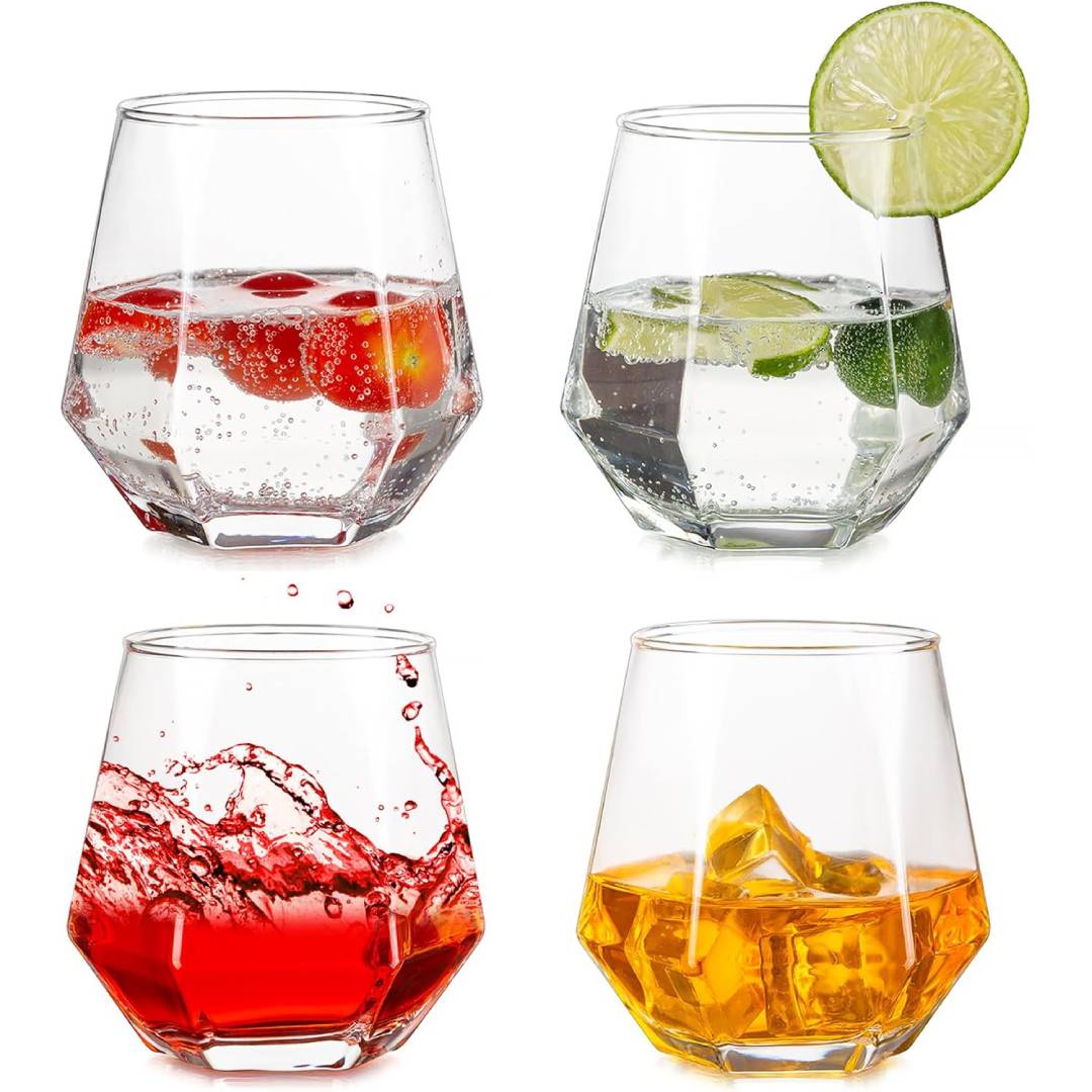 Inweder Drinking Glasses Set of 4