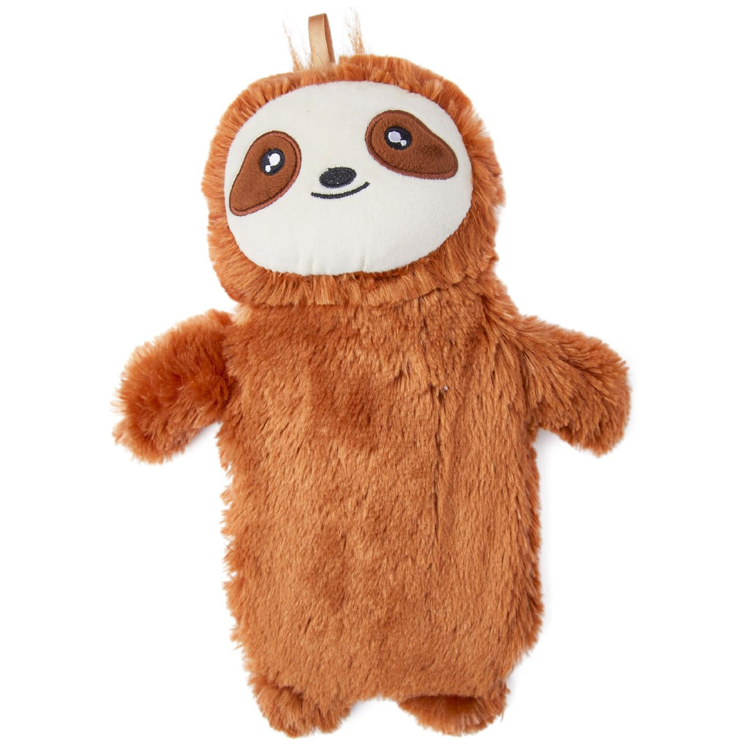 sloth hot water bottle fleece cover