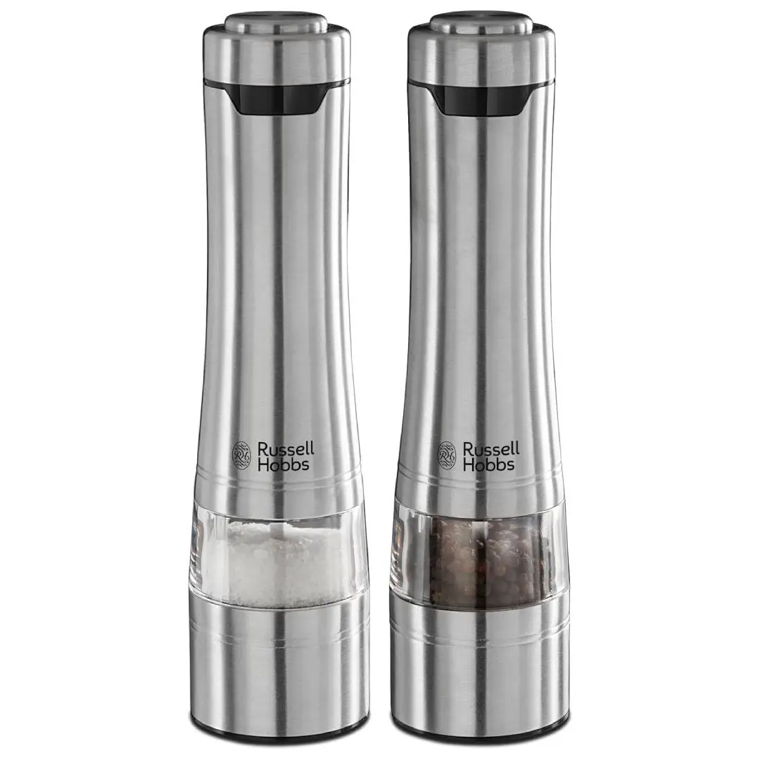 Russell Hobbs Stainless Steel Electric Salt & Pepper Mill Set