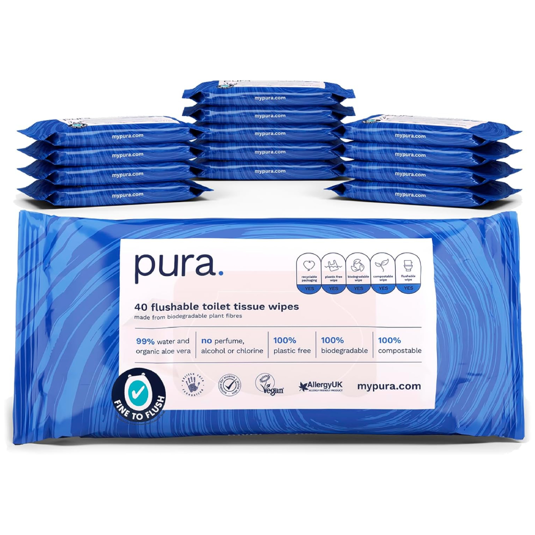 Pura Flushable Wipes