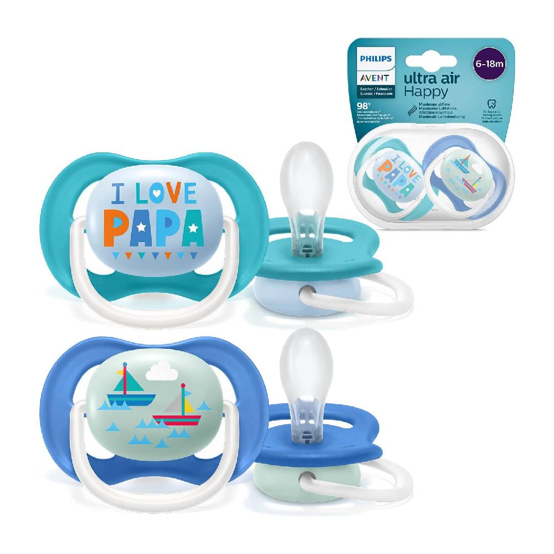 Philips Avent Ultra Air Pacifier, 6-18 months, Orthodontic & BPA-, 2