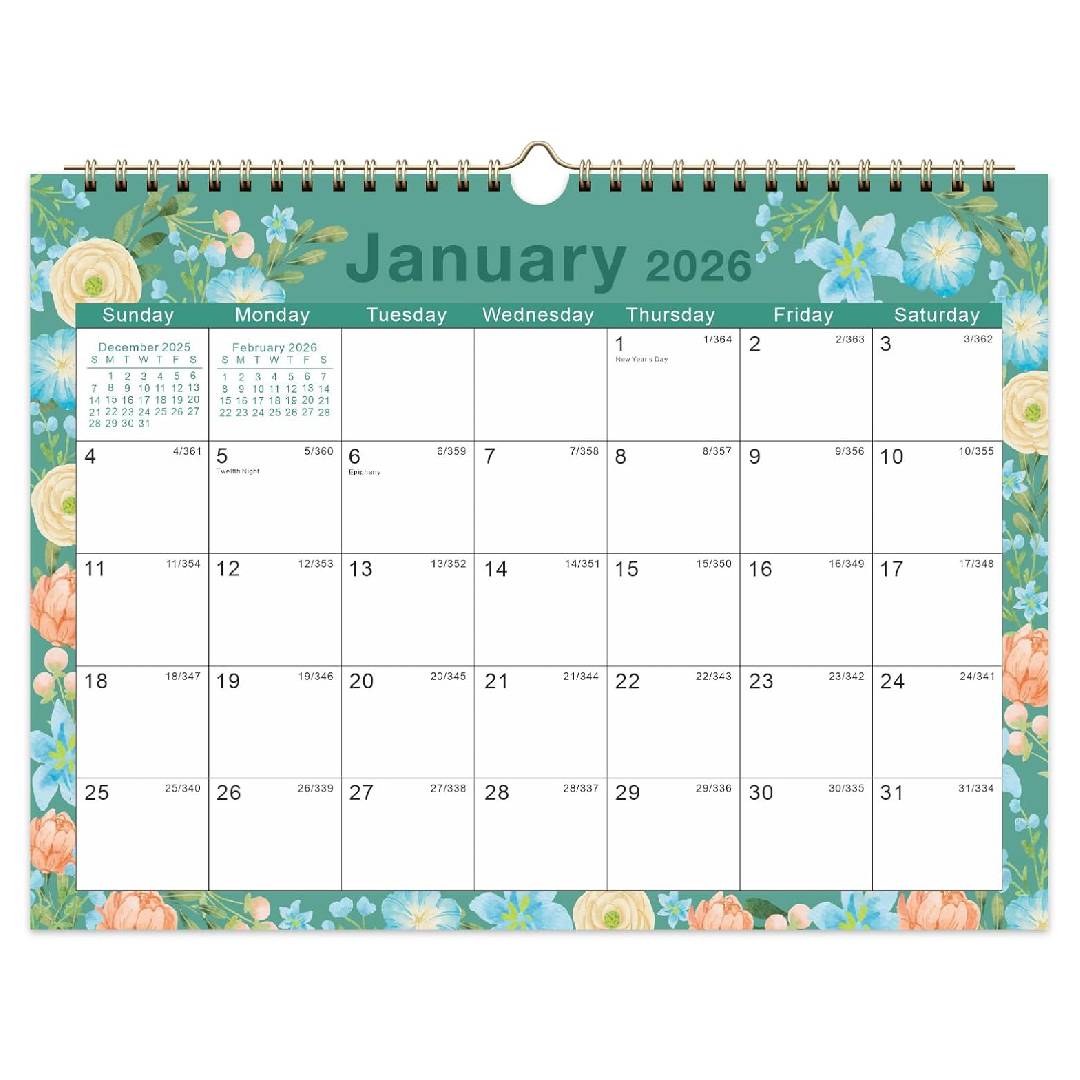 Wall Calendar 2026, Jan 2026-Dec 2026