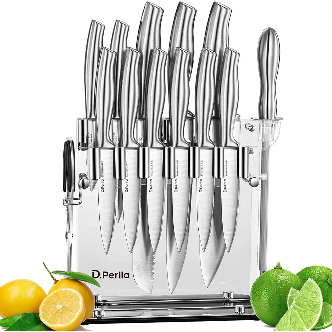 D.Perlla Knife Set, 14 Pieces Kitchen Knife Set