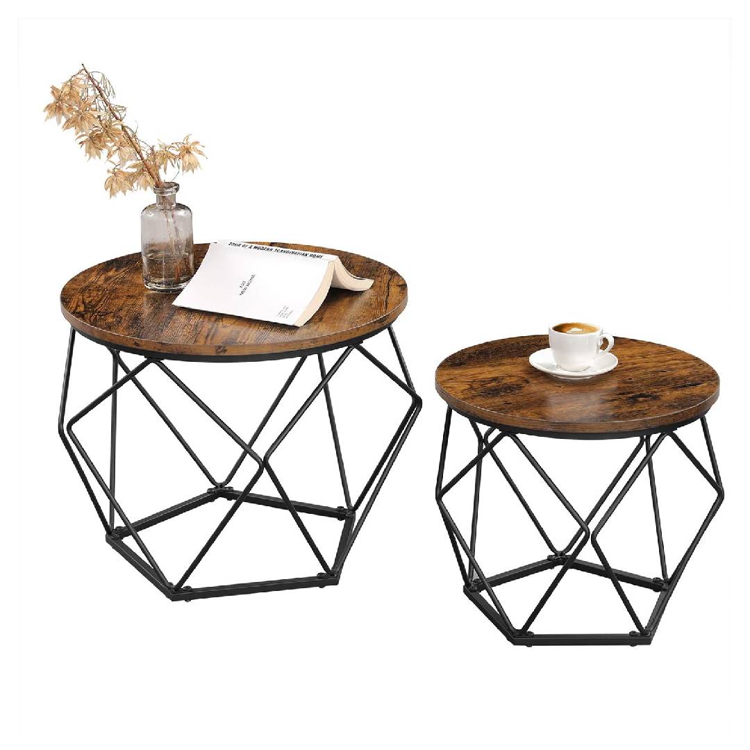 VASAGLE Coffee Tables, Set of 2 Side Tables