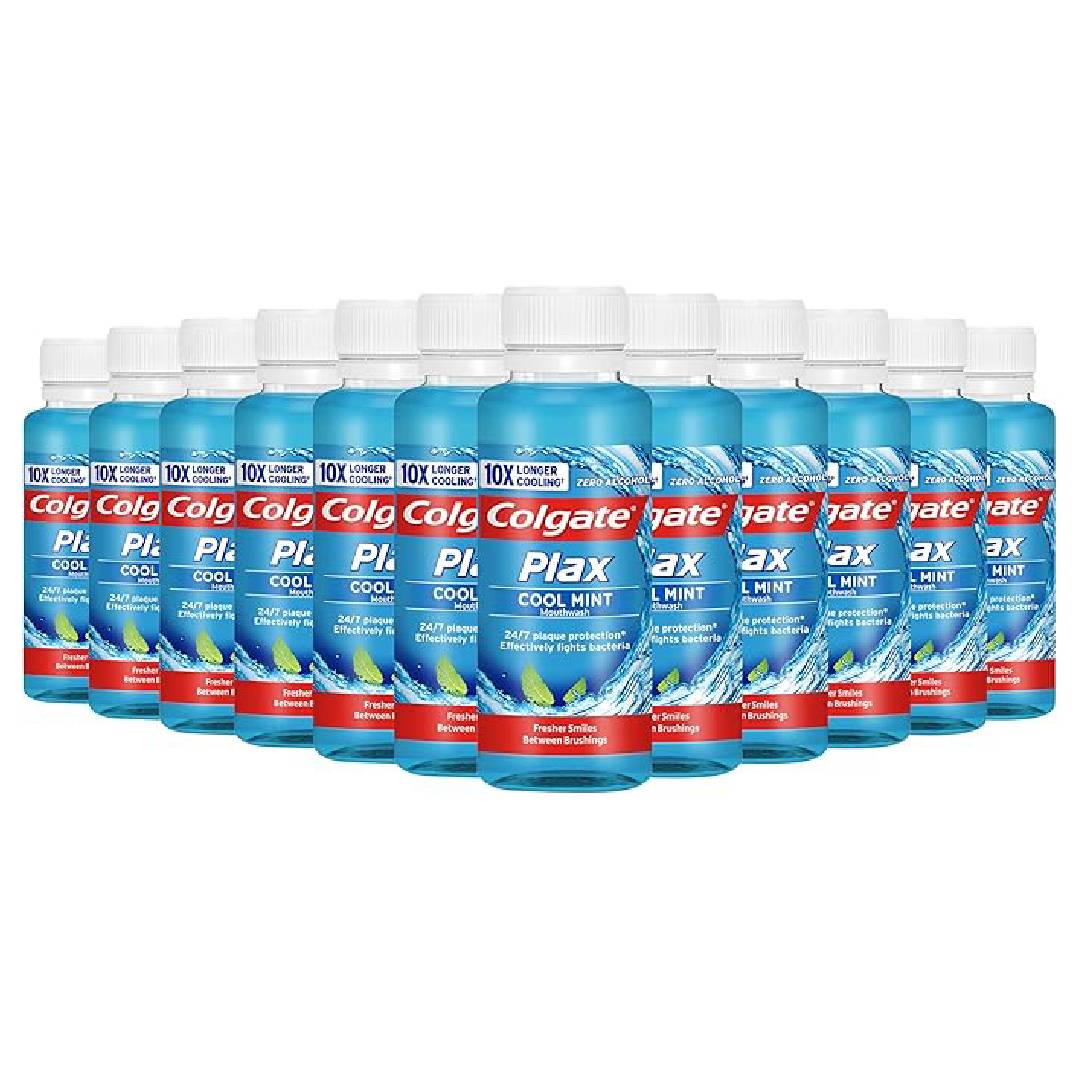 Colgate Plax Cool Mint Alcohol Free* Mouthwash 12 x 100ml