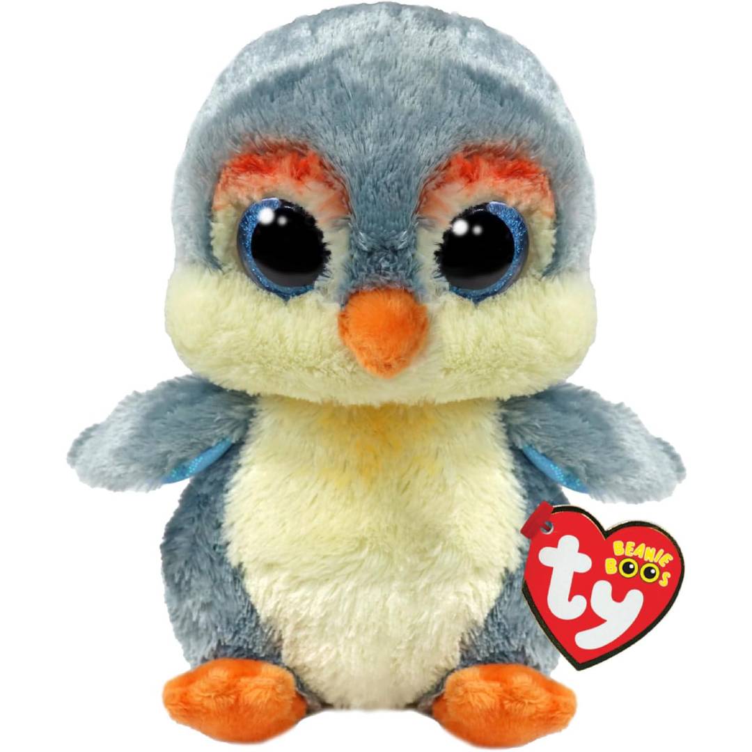 Ty Fisher Penguin Beanie Boo Regular 14 cm - Squeezable Beanie Baby Soft Plush Toys