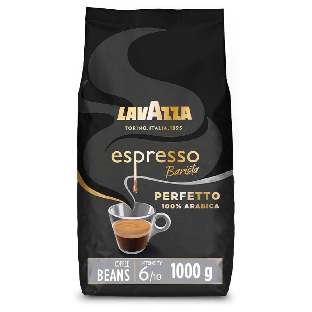 Lavazza, Espresso Barista Perfetto, 1Kg, Roasted Coffee Beans, Ideal for Espresso or Superautomatic Coffee Machines, with Floral Aromatic Notes, 100% Arabica, Intensity 6/10, Medium Roasting