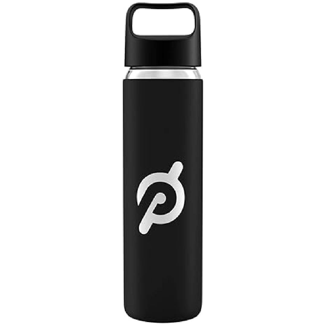 Peloton Glass Water Bottle | 473ml Bottle With Nonslip Silicone Sleeve