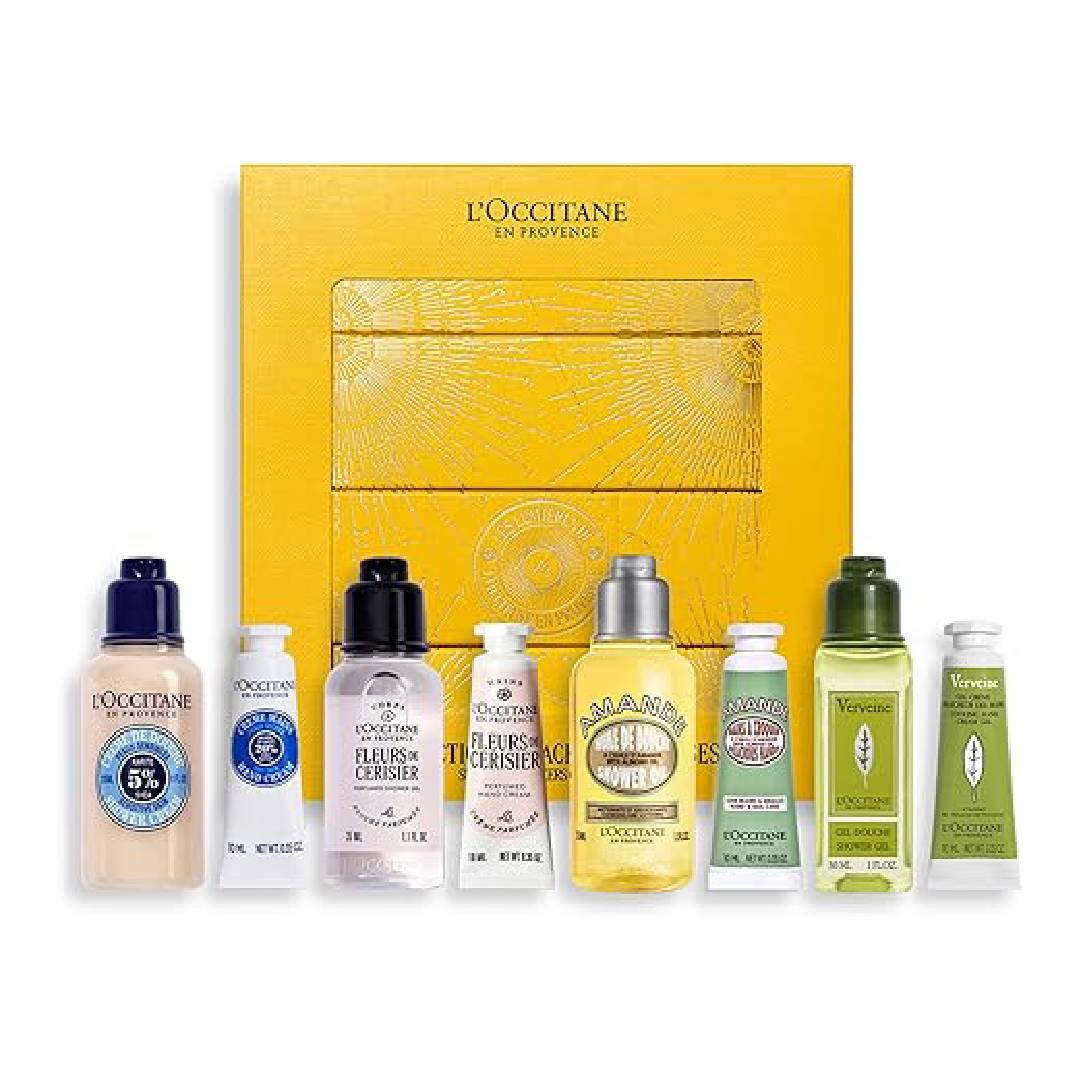 L'OCCITANE Festive Crackers Collection, Mini Hand Cream and Body Care Set, Premium and Clean Beauty Bath and Body Gift for All