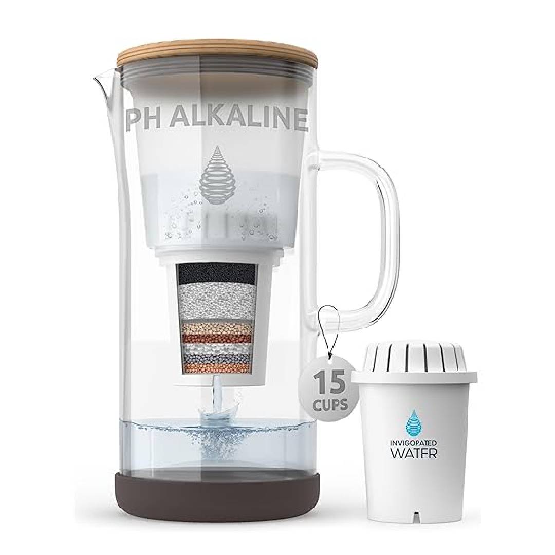 pH Restore Glass Alkaline Water Filter Jug