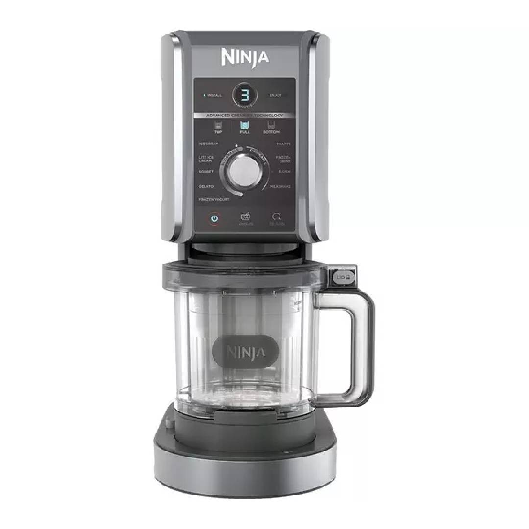 NINJA Creami Deluxe NC501UK 10-in-1 Ice Cream & Frozen Dessert Maker – Black & Silver