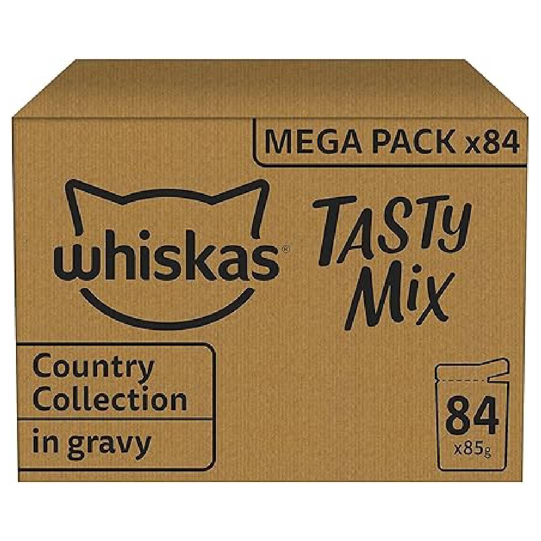 Whiskas Adult 1+ Tasty Mix Country Collection Wet Cat Food in Sauce