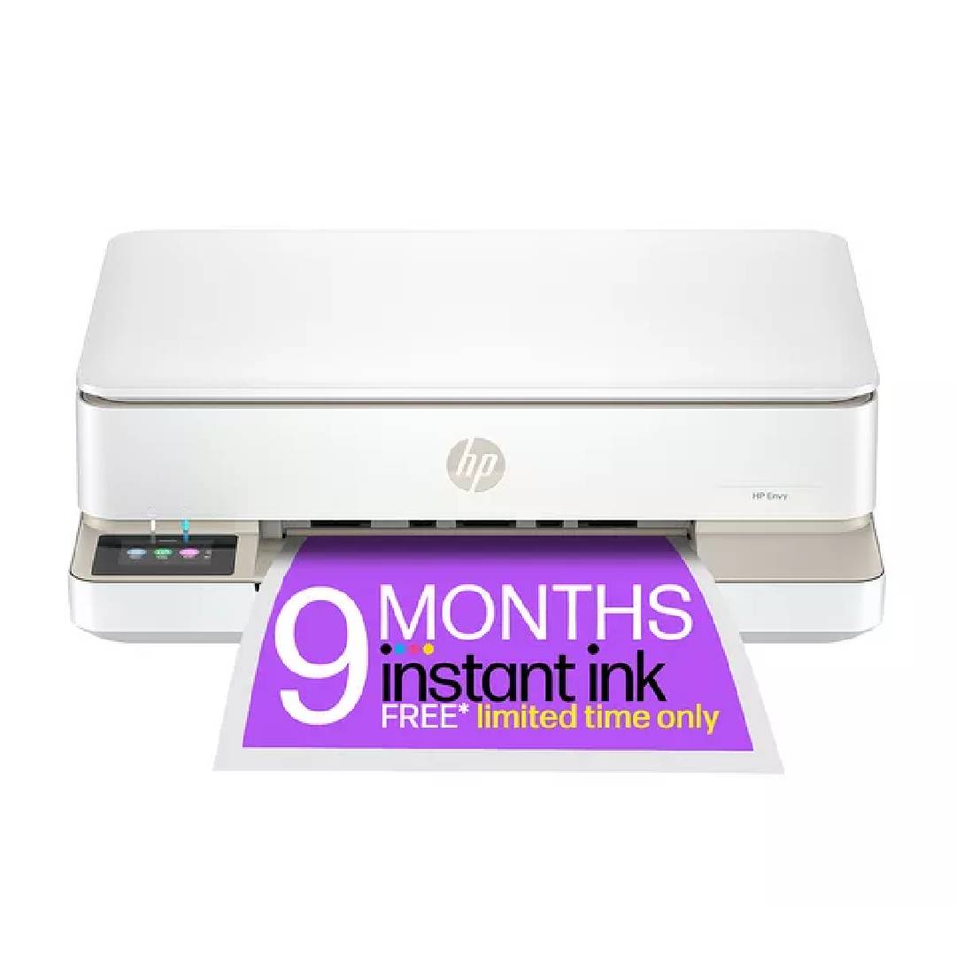 HP Envy 6132e All-in-One Wireless Inkjet Printer with Fax & 6 Months Free Instant Ink with HP+